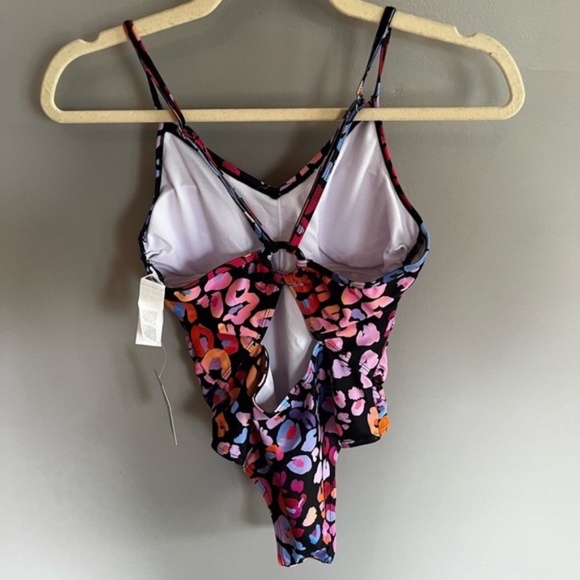 Cupshe Pink Leopard Print Onepiece Swimsuit Summer Swimming Outdoor - Picture 3 of 6